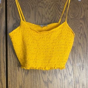 yellow crop top size medium